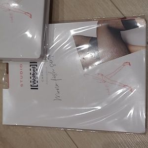 Wolford Fishnet Capri Large Honey/Black